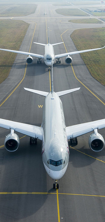 Qatar Airways, Airbus A350, Travel vehicles, Qatar destinations HD phone wallpaper