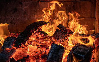 burning wood, fire in the fireplace, bonfire, flames, fire concepts, fire HD wallpaper