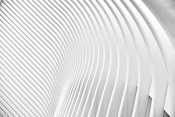 Black and white abstract architectural with modern minimalist curved lines in New York. HD wallpaper