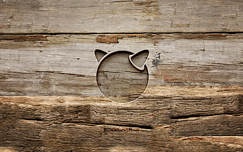 BSD wooden logo, , UNIX, wooden backgrounds, OS, BSD logo, creative, wood carving, BSD HD wallpaper