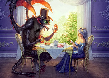 Tea Party, party, girl, tea, bug HD wallpaper