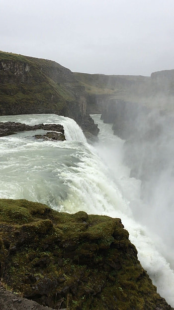 Gullfoss Waterfall, Vacation to Iceland, Beautiful places, Amazing places HD phone wallpaper