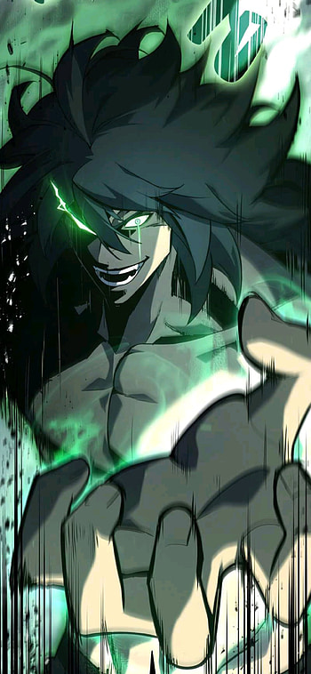 Disaster class hero, manhwa, green, shadow, anime boy HD phone wallpaper