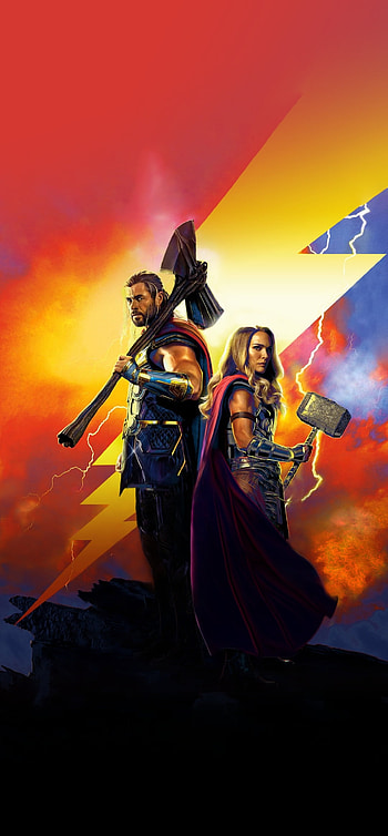 Thor Love And Thunder, sky, art, foster, mighty, jane HD phone wallpaper