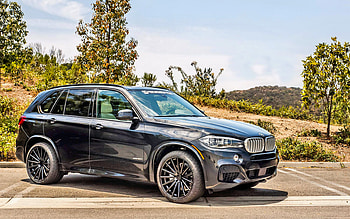 BMW X5, xDrive50i, front view, exterior, black SUV, black X5, German cars, BMW HD wallpaper