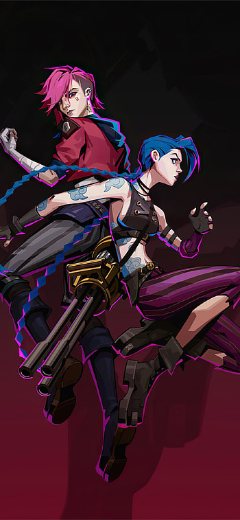 Jinx, Vi, Minimalistic HD phone wallpaper