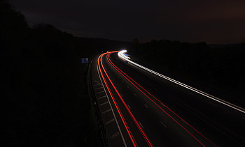Cities, Night, Shine, Light, Road, Turn, Glow HD wallpaper
