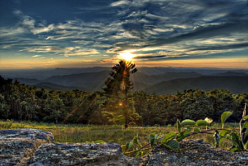 sunlight, sky, nature, mountains, sunsets HD wallpaper