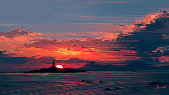 Close To The Sun , artstation, artist, artwork, digital-art, sunset HD wallpaper