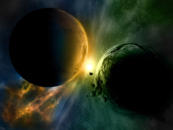 Landscape, Planets, Universe, Sun HD wallpaper