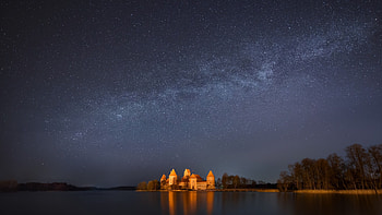 Lithuania travels, Preview lithuania, Trakai lake trees HD wallpaper
