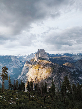 Landscape, Nature, Trees, Mountains, Rocks HD phone wallpaper