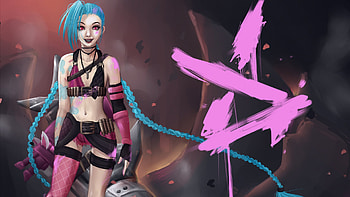 Jinx, League of Legends, collection, Quirky character HD wallpaper