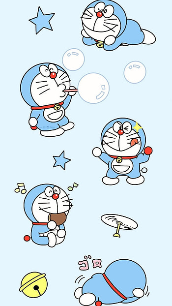Doraemon, different moods, cartoon, moods HD phone wallpaper