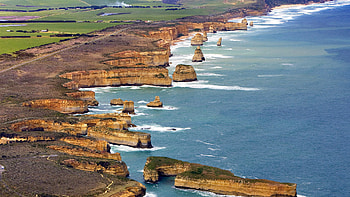 Twelve Apostles, Aerial view, Victoria Australia, Spotlight HD wallpaper