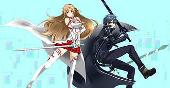 Kirito Asuna, kirigaya kazauto, sword art online, couple, short hair, happy, female, blossom, handsome, sweet, sword, smile, girl, anime girl, sao, anime, pretty, romantic, guy, lovely, kirito, lover, cute, knight, yuuki asuna, long hair, beauty, male, braids, asuna, beautiful, romance, black hair, armor, blade, boy, love, weapon HD wallpaper