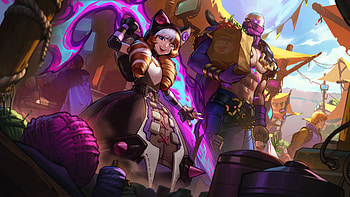 Soul Fighter Gwen Pyke LoL Runeterra, Gwen (League Of Legends), Pyke (League Of Legends), video game, Legends of Runeterra HD wallpaper