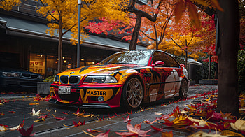 BMW M3 Masterpiece: Stunning in Autumn Splendor, BMW M3 HD wallpaper