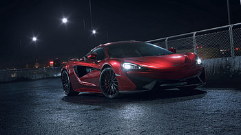 Sports, Night, Mclaren, Cars, Car, Machine, Sports Car, Side View, Mclaren 570S HD wallpaper