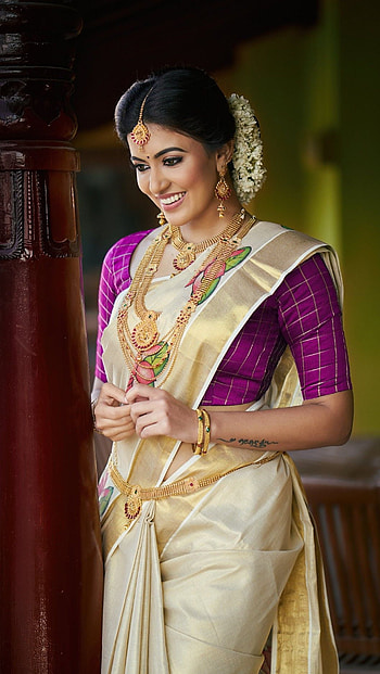 Anju Kurien, malayalam actress, bridal HD phone wallpaper