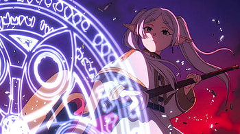 Frieren 2nd Season - Frieren Using Magic & Staff, Frieren: Beyond Journey's End, Anime, Magic, Fantasy, Elf, Fantasy Anime HD wallpaper