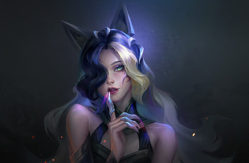 Fantasy girl, blue, frumusete, fantasy, art, mokart, face, girl, mok HD wallpaper