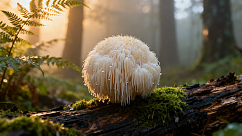 Enchanted Lion's Mane — Forest, Lion's Mane Mushroom, Mushroom HD wallpaper