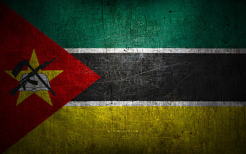 Mozambican metal flag, grunge art, African countries, Day of Mozambique, national symbols, Mozambique flag, metal flags, Flag of Mozambique, Africa, Mozambican flag, Mozambique HD wallpaper