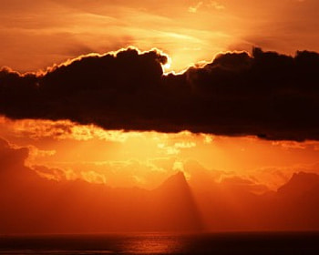 POR DO SOL, alaranjado, sol, nuvens, natureza HD wallpaper