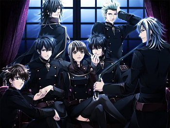 Bloody Call, bishounen, black outfit, game, girl, male, shounen HD wallpaper
