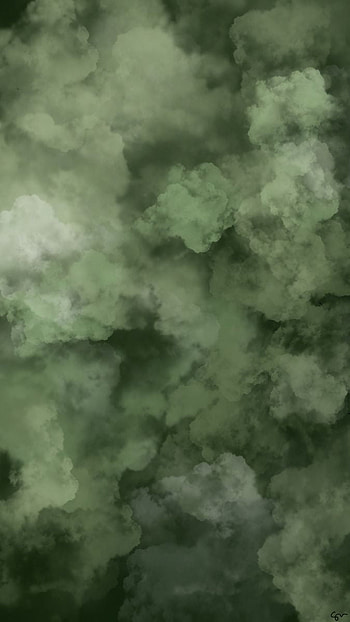 Green clouds. Mint green aesthetic, Dark green , Olive green HD phone wallpaper