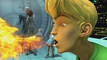 Firebreather, agent, boy, fire, mom HD wallpaper