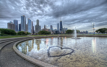 Cities, Fountain, Building, r, Chicago, Illinois HD wallpaper