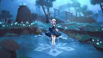 Kamisato Ayaka Genshin Impact HD wallpaper
