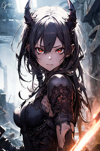 CyberDemon- R, artificial intelligence, AI Art, demon HD phone wallpaper