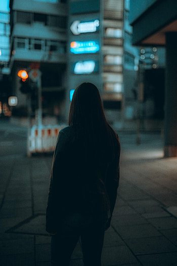 Silhouette, Miscellanea, Miscellaneous, Girl, Loneliness, Lonely, Alone, Back HD phone wallpaper