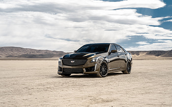 2022, Cadillac CTS-V, , front view, exterior, CTS-V Satin Black, gold CTS-V, CTS-V tuning, american cars, Cadillac HD wallpaper