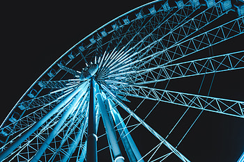 Night, Shine, Light, Miscellanea, Miscellaneous, Ferris Wheel HD wallpaper