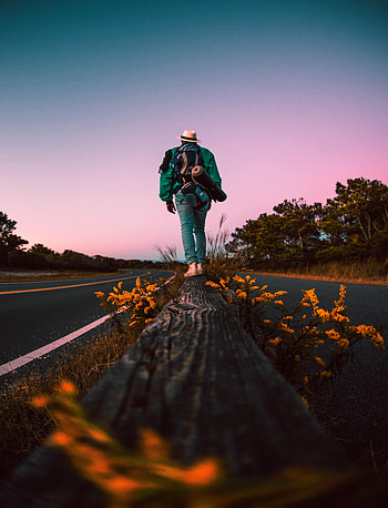 Miscellanea, Miscellaneous, Road, Loneliness, Alone, Lonely, Traveller, Traveler HD phone wallpaper