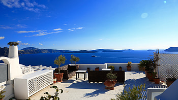 Santorini island , Ultra HD wallpaper