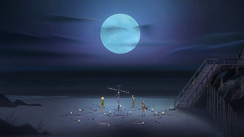 Oxen II: Lost Signals – Mysterious Beach Night Scene, video game, Oxen II: Lost Signals HD wallpaper