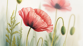 Poppy Daydream — Floral, Flower, Bud HD wallpaper