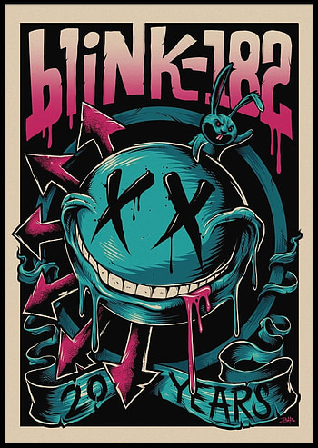 Vintage Poster The Blink 182 Rock Band Kraft Retro Punk Rock Poster European And American Music Team Star Drawing Retro Poster - Wall Stickers HD phone wallpaper