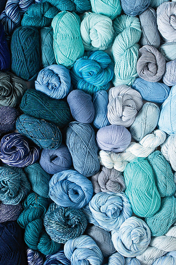 Blue yarn knit, Vibrant and flowing, Macrame patterns, Creative possibilities HD phone wallpaper