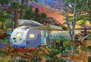 Camp Site Watch Dogs, artwork, digital, trees, nature, sunset, ravan, lake HD wallpaper