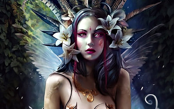 White Make up, Woman, pretty, Fantasy, Art HD wallpaper