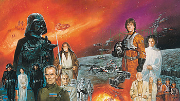 Princess Leia, Luke Skywalker, Movie, Star Wars, Darth Vader, Obi Wan Kenobi, Stormtrooper HD wallpaper