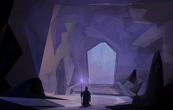 Fantasy, Art, Silhouette, Magician, Magus, Staff HD wallpaper