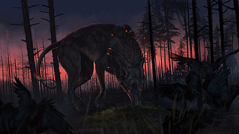 Wolf Fantasy, wolf, fantasy, artist, artwork, digital-art, deviantart HD wallpaper