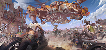 Spare City Bikers , biker, artist, artwork, digital-art, artstation HD wallpaper